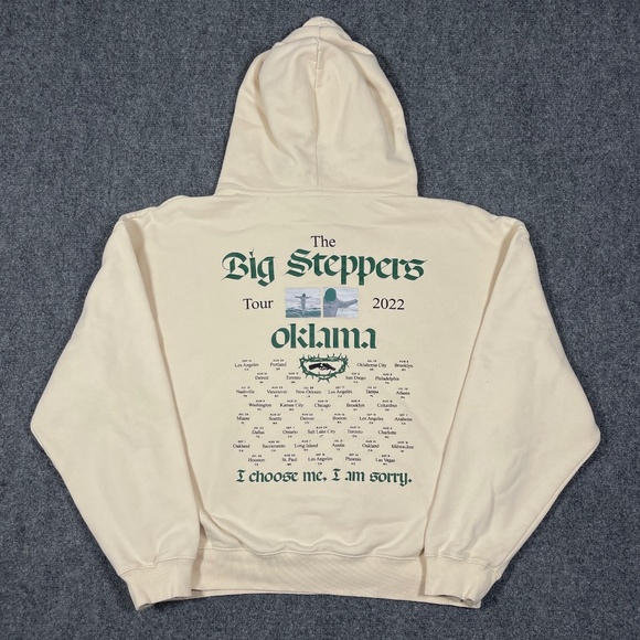Kendrick Lamar The Big Steppers Tour 2022 Oklama Pullover Hoodie Mens Large 0526 - Picture 1 of 12